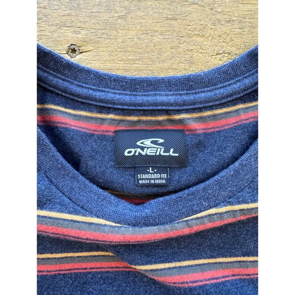 Men's O'Neil Striped Crewneck Pocket Tee - Picture 2 of 3